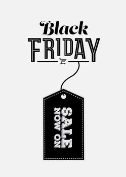 Black friday vector with tag