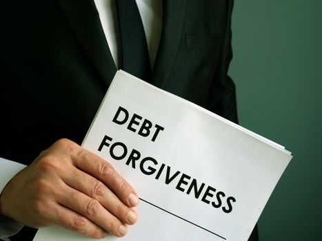 Debt forgiveness agreement that the businessman holds.