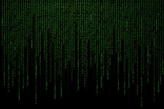 green matrix background computer generated