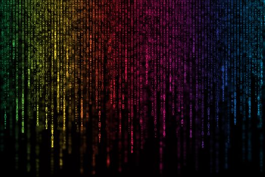 Digital Abstract background, colorful matrix