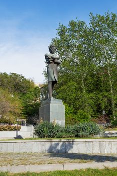 Monument to the poet Nikolai Baratashvili. Tbilisi, Georgia country.