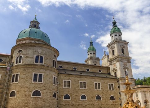 Cathedral in the old town of Salzburg, Austria