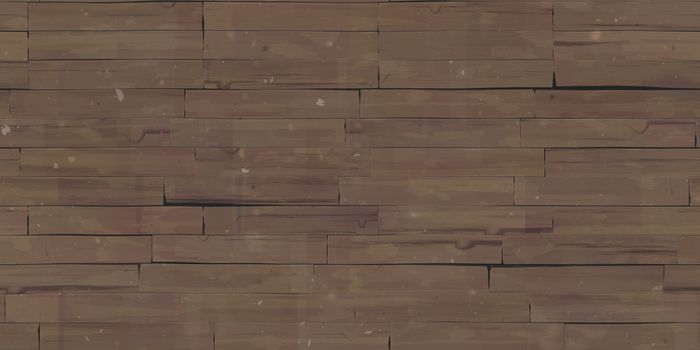 Seamless Dark Brown Wooden Planks Wall Texture. Wood Pieces Panel Background. 3d Rendering. 3d illustration.