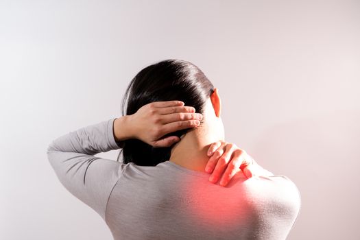 the women suffer from  neck/shoulder injury/painful after workin