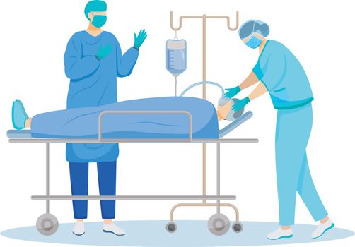 Surgical operation flat vector illustration