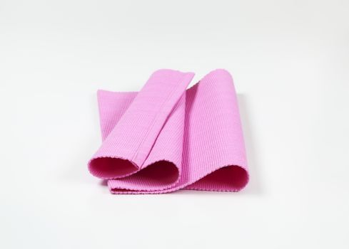 Ribbed pink placemat