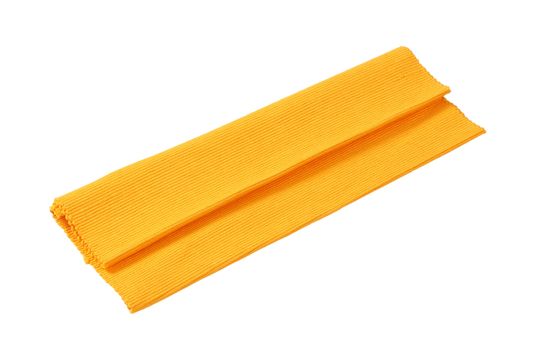 Orange ribbed cotton placemat