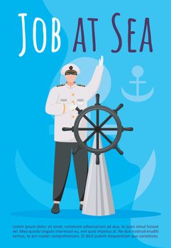 Job at sea poster vector template