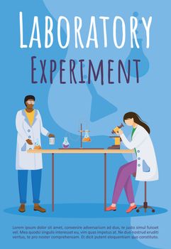 Laboratory experiment poster vector template