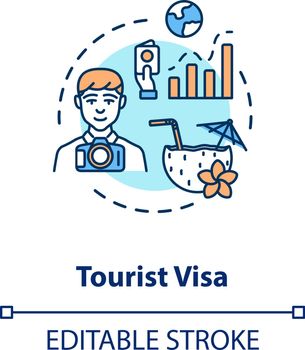 Tourist visa concept icon