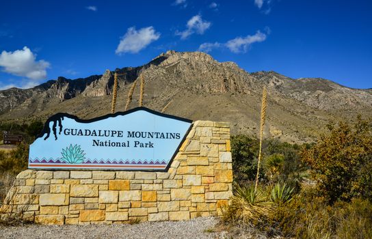 Information sign "Guadalupe Mountains National Park"