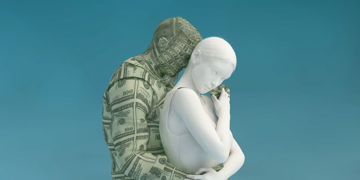 Woman Feigning Intimacy for Money