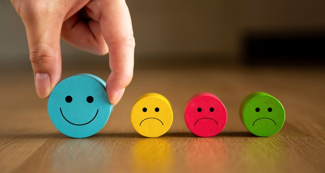Customer service evaluation and satisfaction survey concepts.