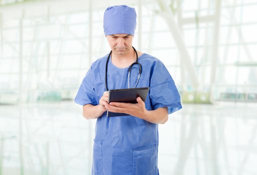 male doctor with tablet at the hospital