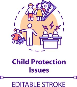 Child protection issues concept icon