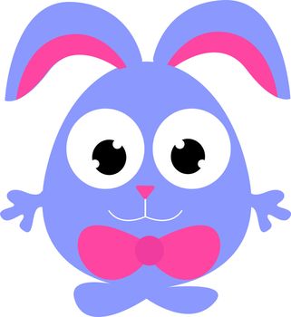 Cute small bunny, illustration, vector on white background.