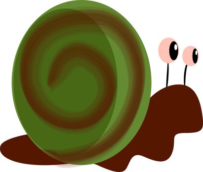 Weird snail, illustration, vector on white background.