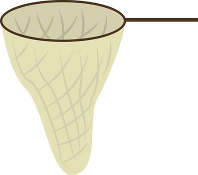 Fishing net, illustration, vector on white background.
