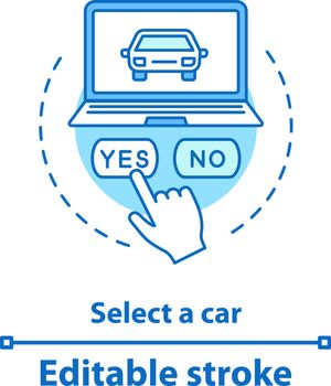 Select car concept icon