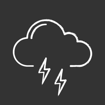 Thunderstorm chalk icon