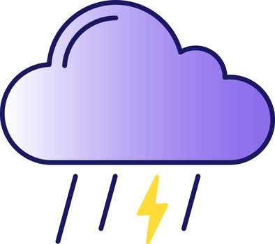 Thunderstorm color icon