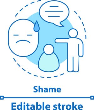 Shame concept icon