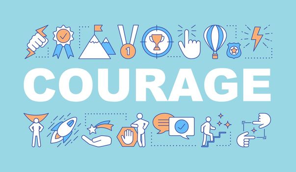 Courage word concepts banner
