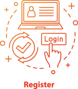 Registration concept icon