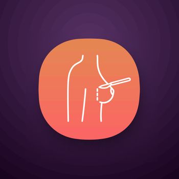 Breast augmentation incision app icon