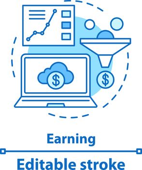 Earning concept icon
