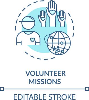 Volunteer mission concept icon