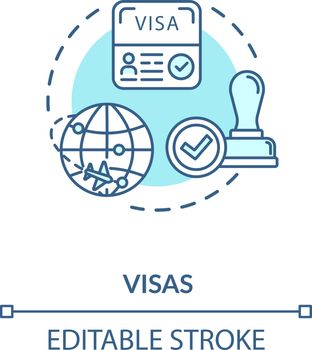 Visa concept icon