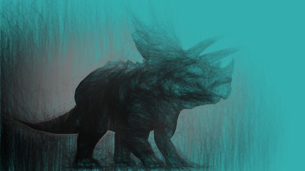 3d illustration of triceratops ( dinosaur )

