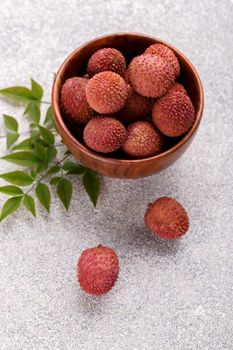 Ripe healthy lychee fruit