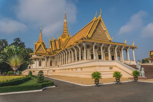 Exterior Of The Royal Palace In The Phnom Penh, Cambodia, Asia
