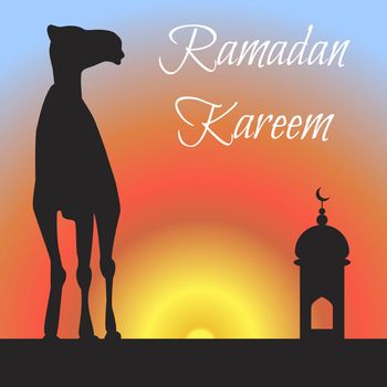 Ramadan greeting with camel