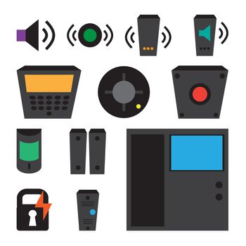 Vector simple set of detectors icons