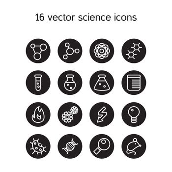 Science set icons