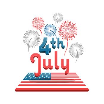 Patriotic fourth of july vector