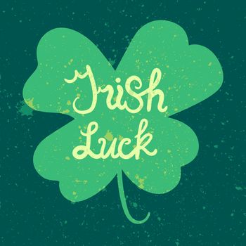 Irish Luck Lettring in clover