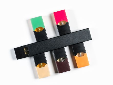 Modern electronic cigarette dispenser with different flavors of nicotine