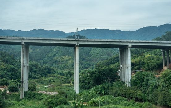 Modern motorway bridge in China