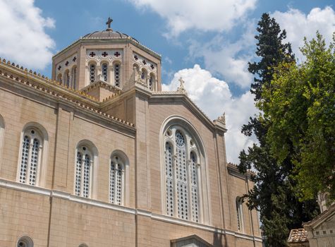 Exterior of Metropolitan Greek Orthodox Cathedral in Athens
