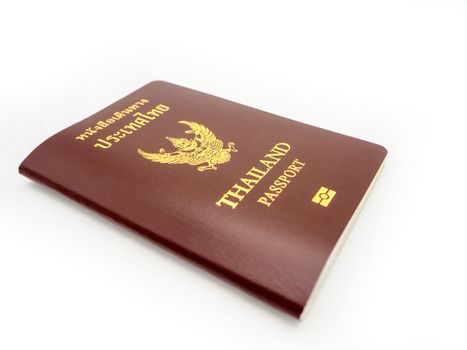 Passport cover of Thailand, Identification citizen isolated on w