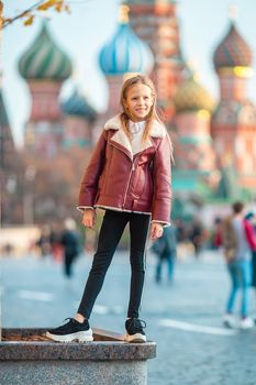 Little girl in Moscow on Red Square