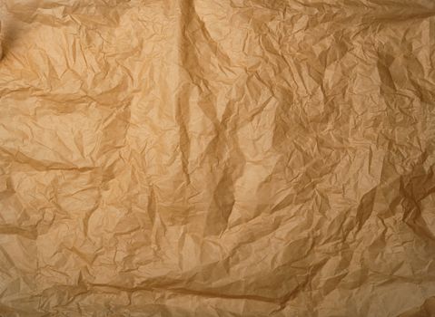  crumpled brown baking parchment paper