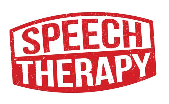 Speech therapy sign or stamp