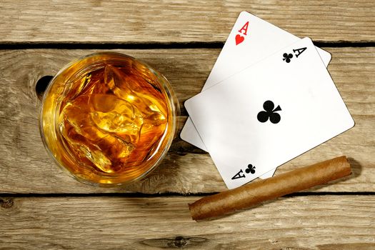 whiskey and gambling