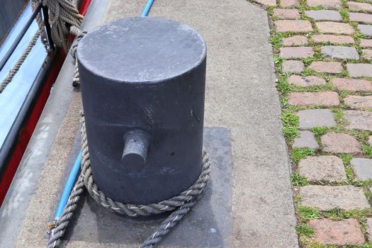 Different bollards and technical installations of vessel traffic