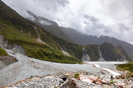 Riverbed of the Franz Josef Glacier, New Zealand